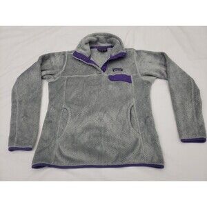 Patagonia Re-Tool Snap-T Fleece Pullover grey purple Women’s Size Small